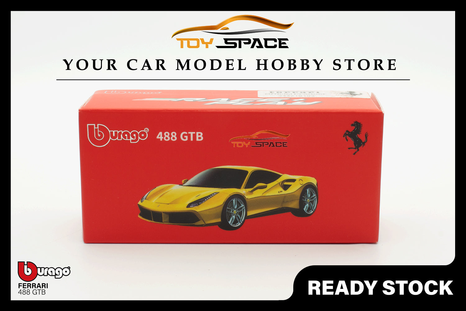 Bburago 1:64 Ferrari 488 GTB Yellow