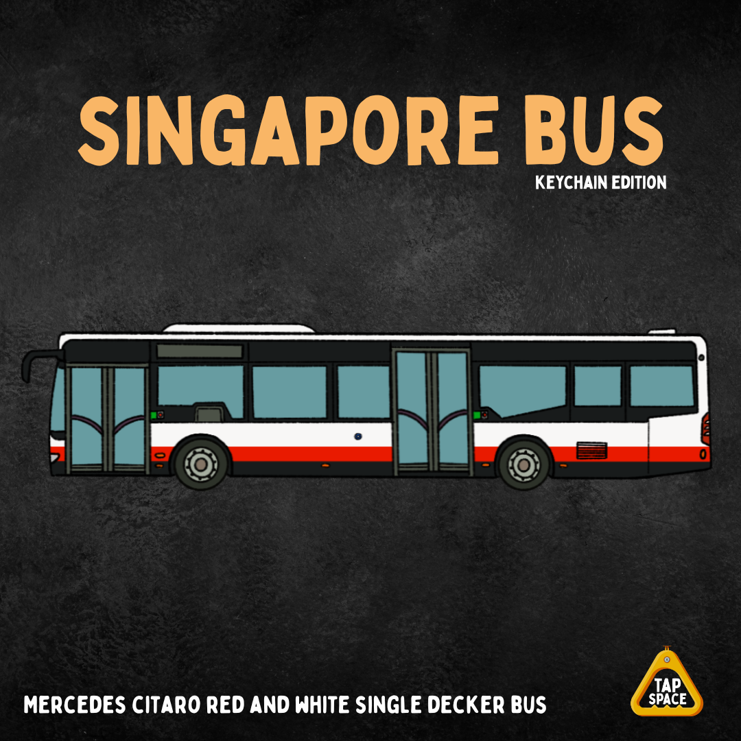 Citaro Red and White Bus Keychain