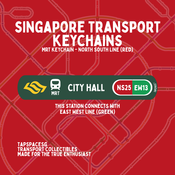 City Hall MRT Station Keychain