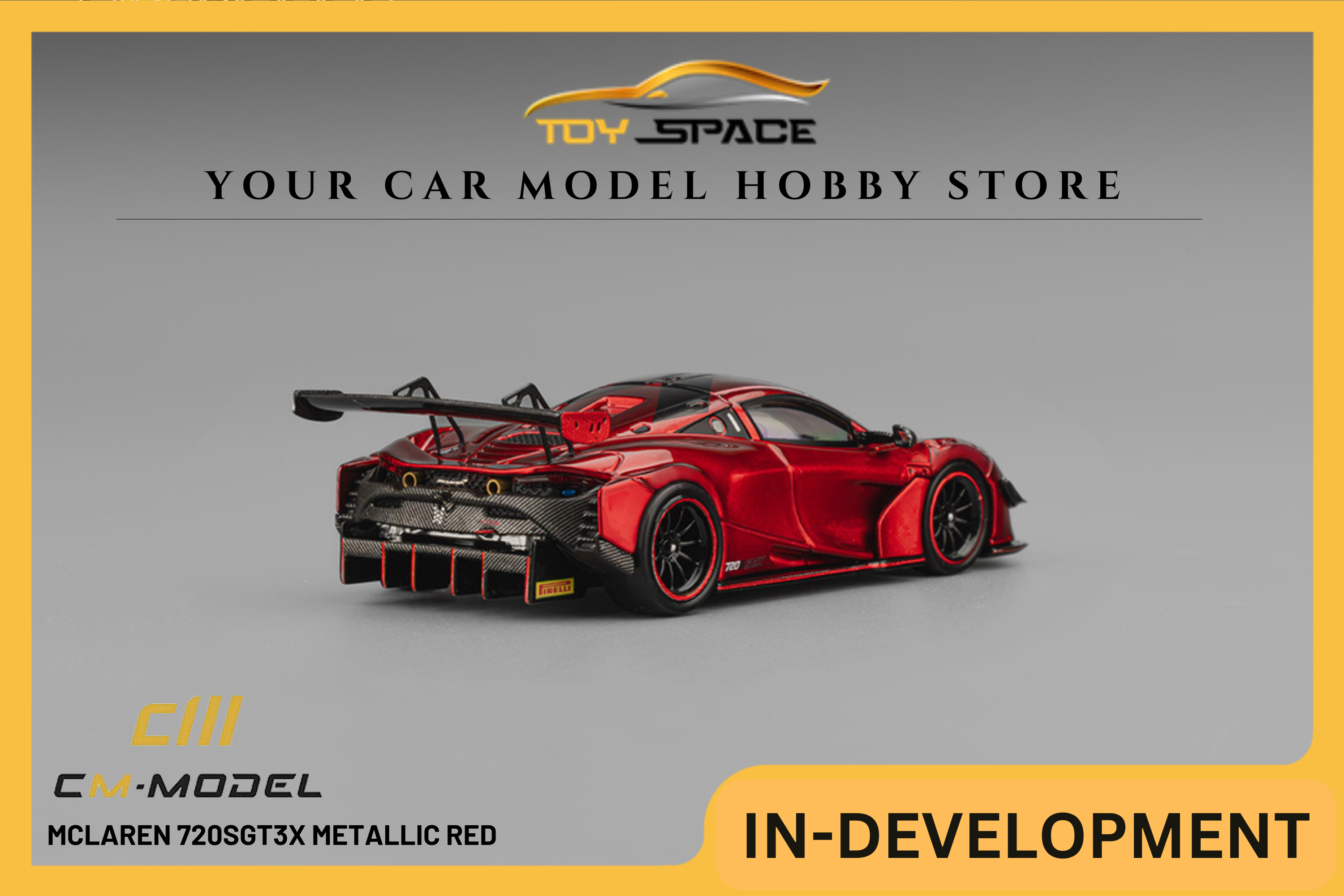 [CM MODEL] 1:64 Mclaren 720SGT3X Metallic Red