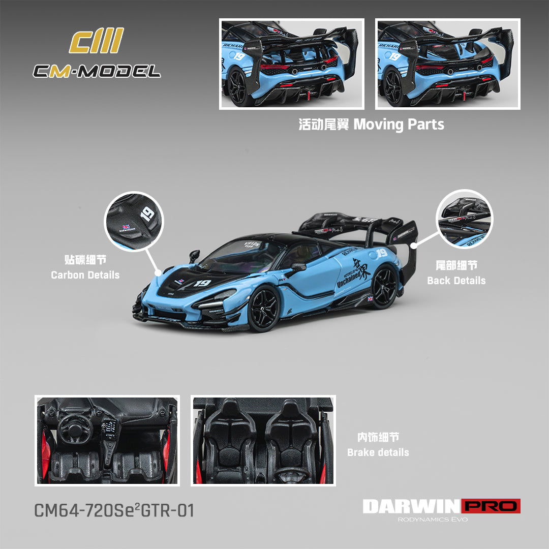 [CM MODEL] 1:64 DarwinPRO 720Se²GTR-01 Unchained Blue