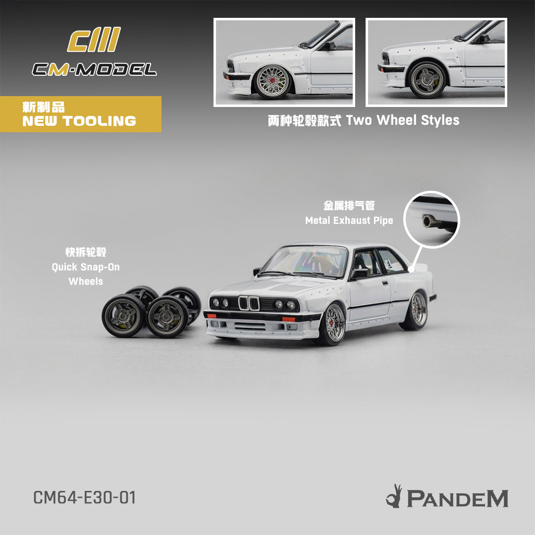 [CM MODEL] 1:64 Pandem M3 E30 Pearl White