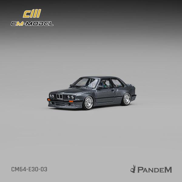 [CM MODEL] 1:64 Pandem M3 E30 Metallic Gunmetal Gray