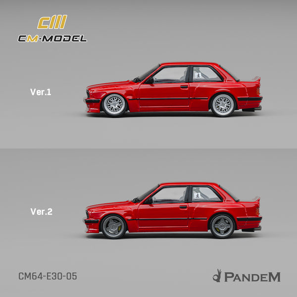 [CM MODEL] 1:64 Pandem M3 E30 Bright Red - Toy Space Diecast Online Store Singapore