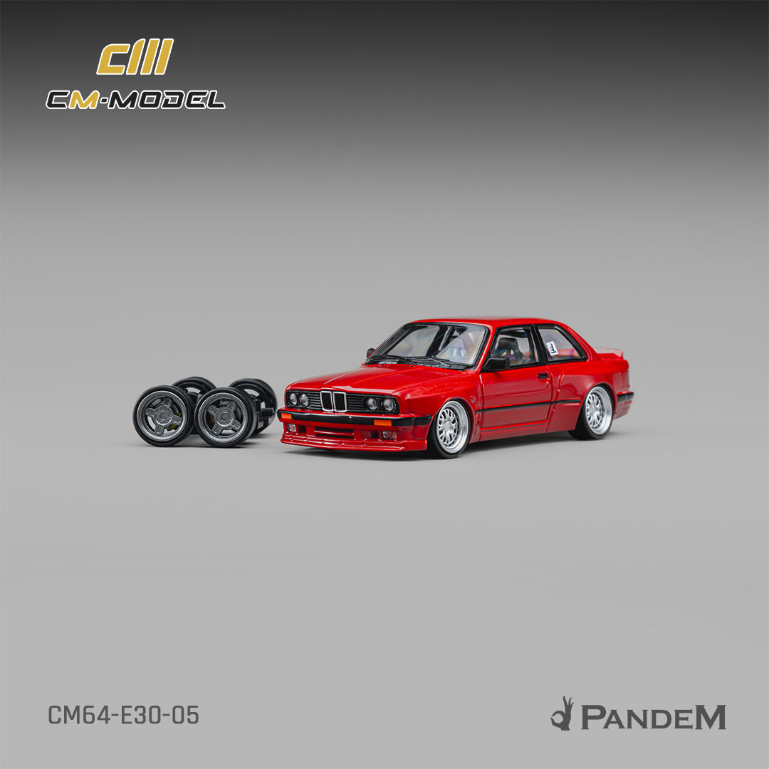 [CM MODEL] 1:64 Pandem M3 E30 Bright Red - Toy Space Diecast Online Store Singapore