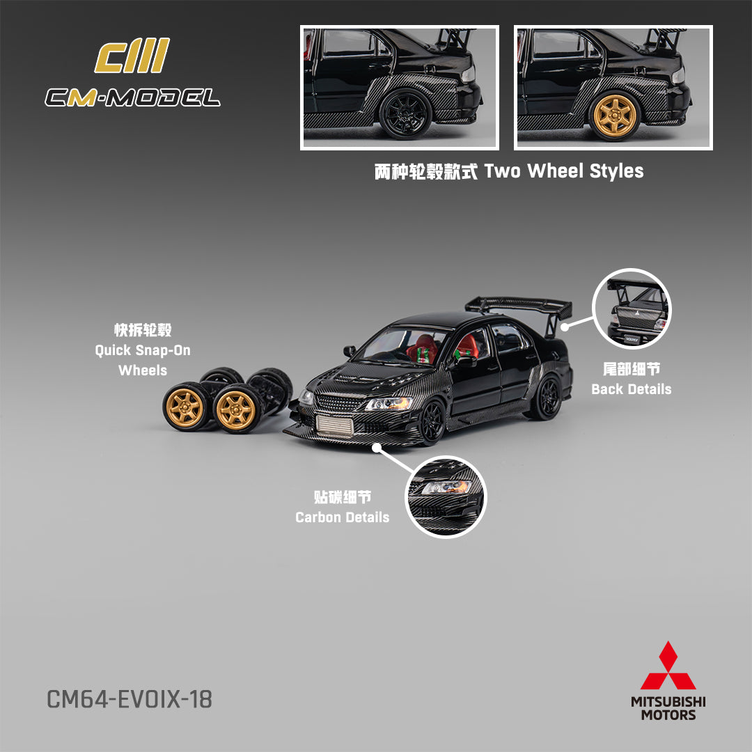 [CM MODEL] 1:64 Mitsubishi Lancer Evo IX Carbon