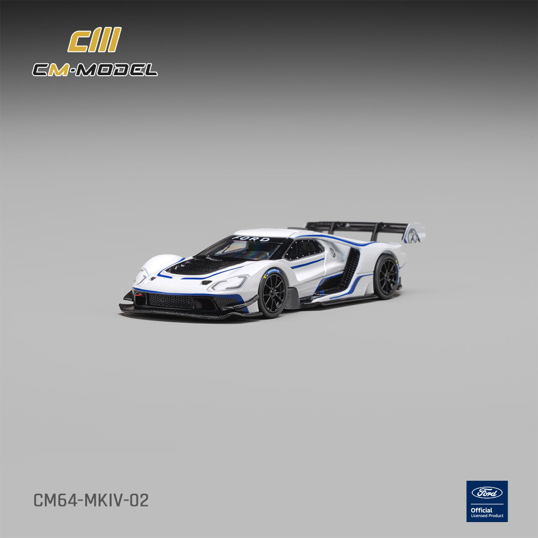 [CM MODEL] 1:64 Ford GT MK IV Frozen White & Sonic Blue Pearl