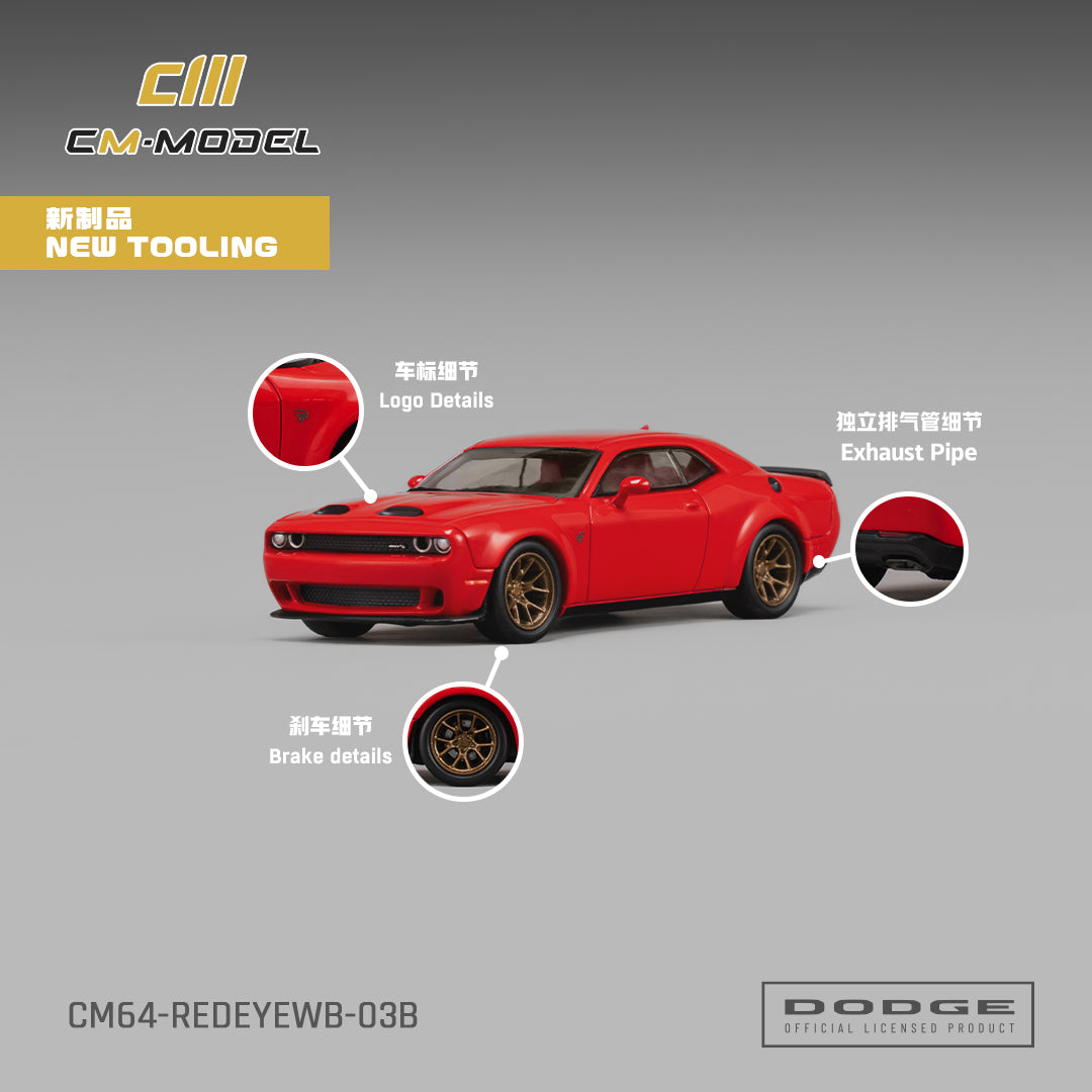 [CM MODEL] 1:64 Dodge Challenger SRT Hellcat Redeye Widebody Torred Clearcoat
