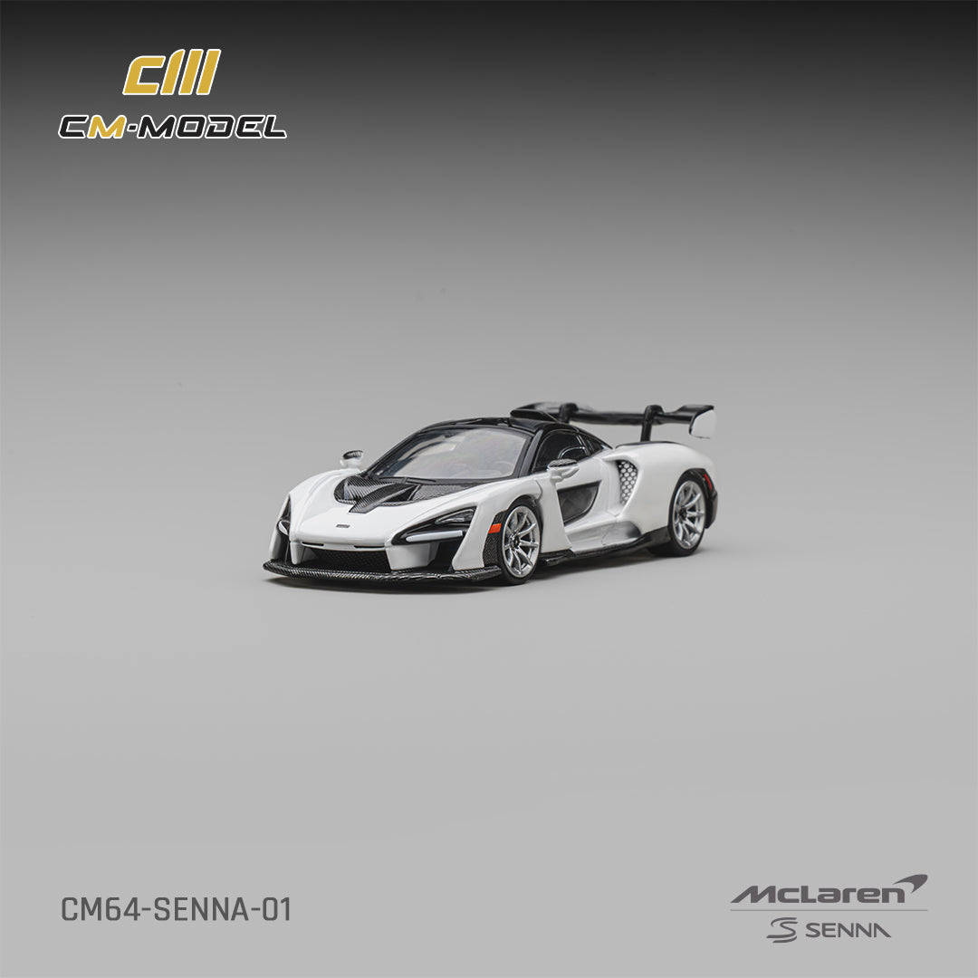 [CM MODEL] 1:64 McLaren Senna Silica White