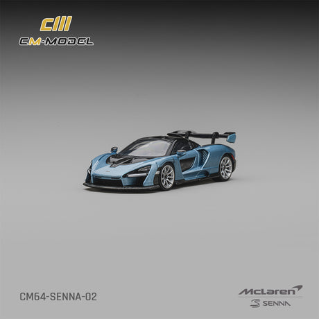 [CM MODEL] 1:64 Mclaren Senna Ice Blue - Toy Space Diecast Online Store Singapore