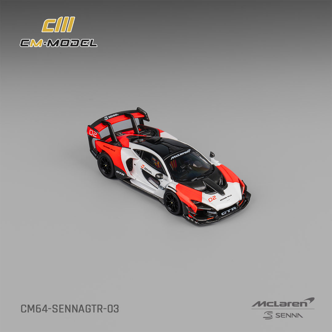 [CM MODEL] 1:64 Mclaren Senna GTR White & Red