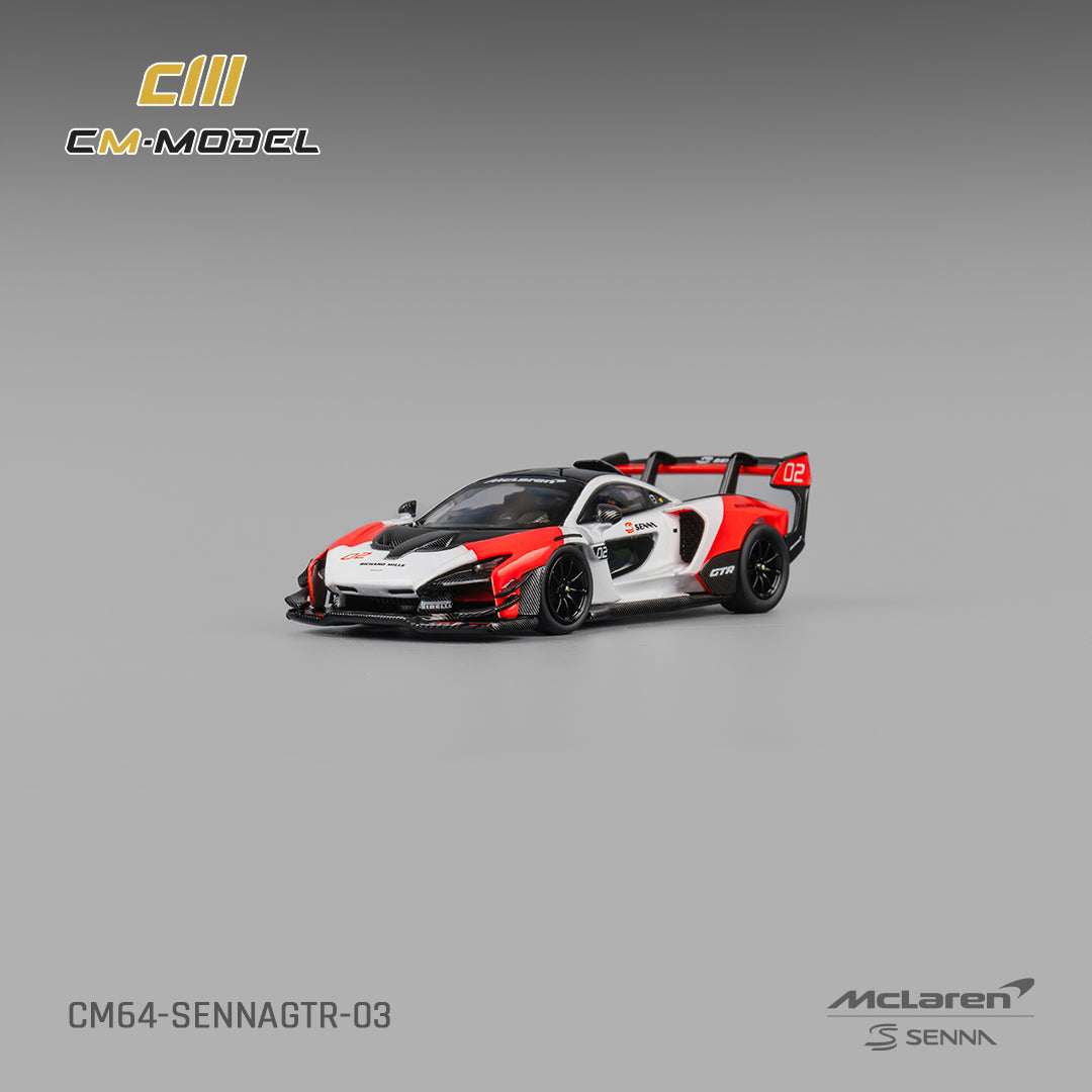 [CM MODEL] 1:64 Mclaren Senna GTR White & Red