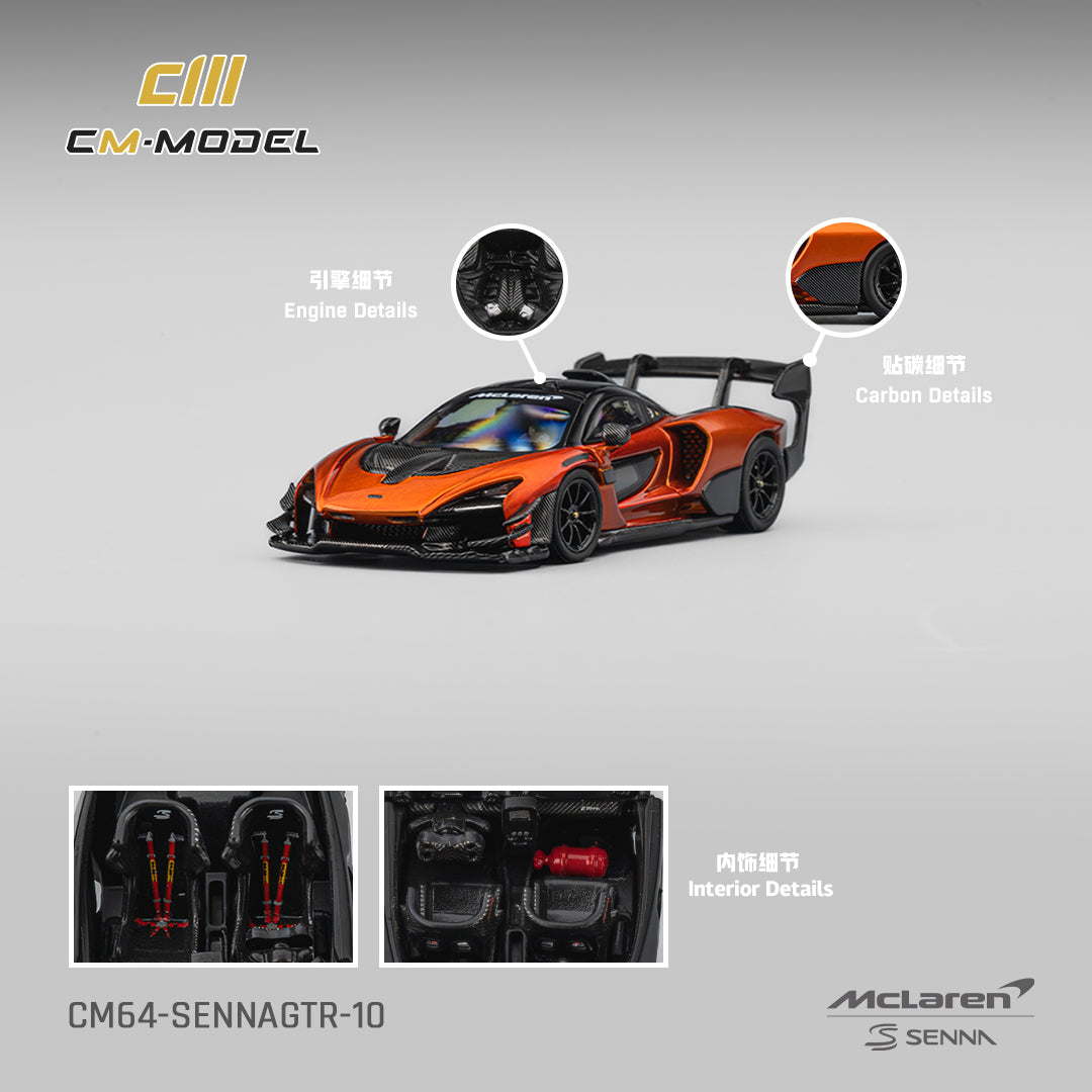 [CM MODEL] 1:64 Mclaren Senna GTR Volcano Orange