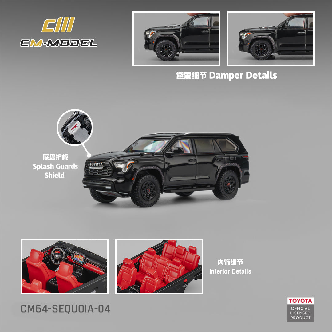 [CM MODEL] 1:64 Toyota Sequoia Midnight Black - Toy Space Diecast Online Store Singapore