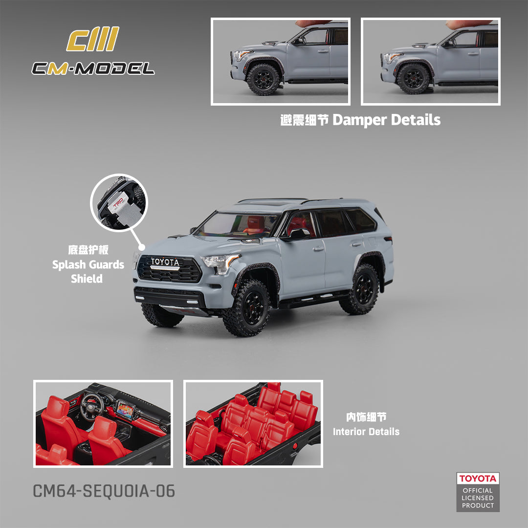 [CM MODEL] 1:64 Toyota Sequoia Gray