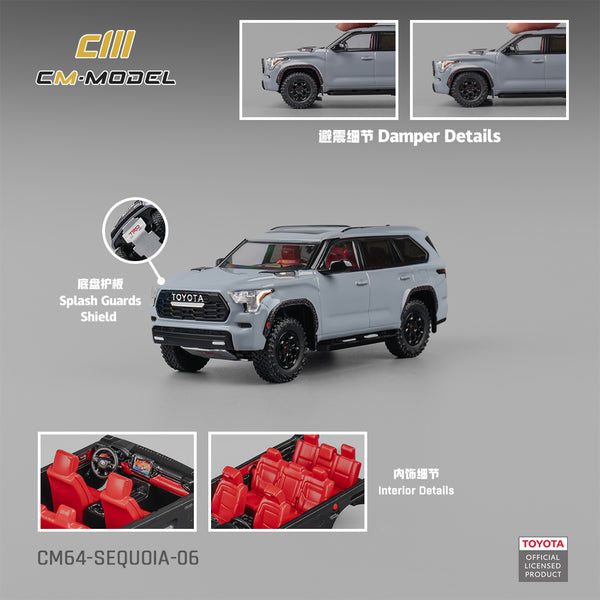 [CM MODEL] 1:64 Toyota Sequoia Gray
