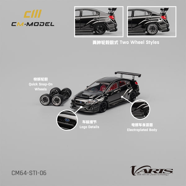 [CM MODEL] 1:64 Subaru Varis WideBody 1.0 Chome Black