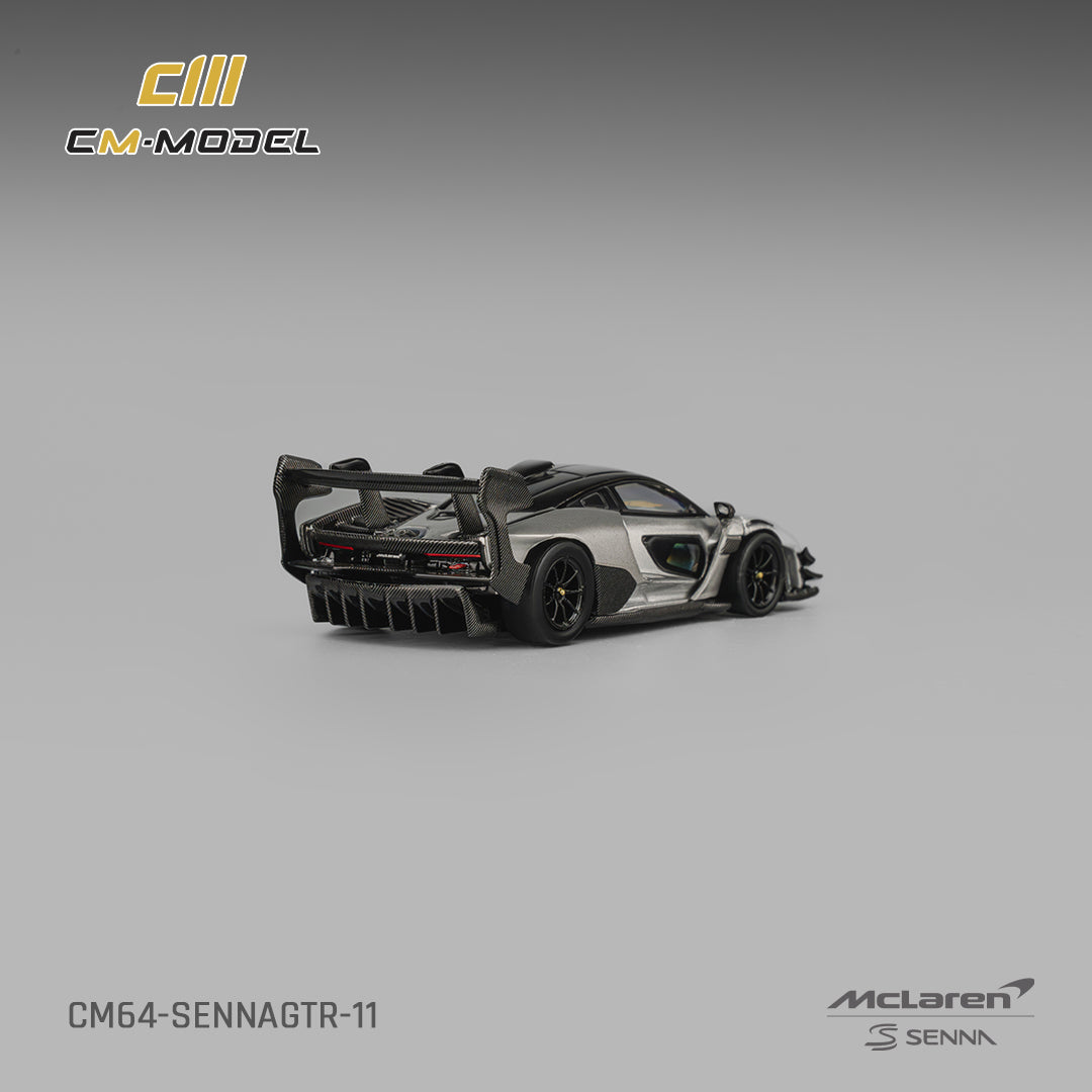 [CM MODEL] 1:64 Mclaren SennaGTR Metallic Silver Gray