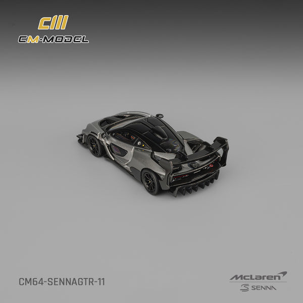 [CM MODEL] 1:64 Mclaren SennaGTR Metallic Silver Gray
