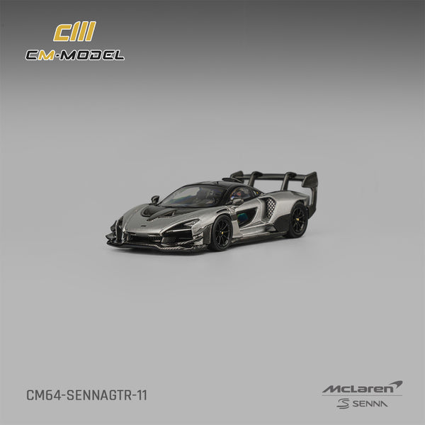 [CM MODEL] 1:64 Mclaren SennaGTR Metallic Silver Gray