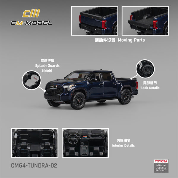 [CM MODEL] 1:64 Toyota Tundar Metallic Blue
