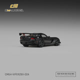 [CM MODEL] 1:64 Dodge Viper ACR (ZBII) Viper Black With Viper Red Racing Stripes - Toy Space Diecast Online Store Singapore