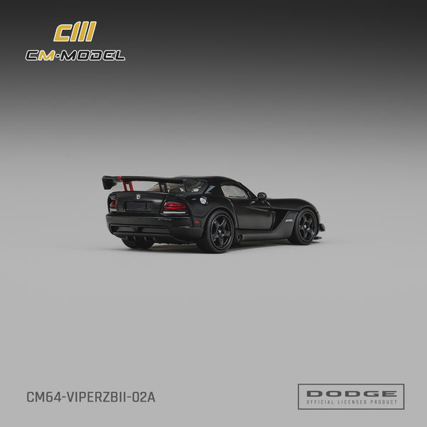 [CM MODEL] 1:64 Dodge Viper ACR (ZBII) Viper Black With Viper Red Racing Stripes
