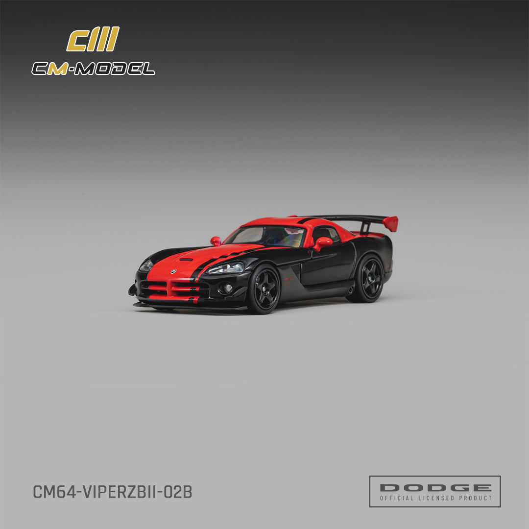 [CM MODEL] 1:64 Dodge Viper ACR (ZBII) Viper Black With Red
