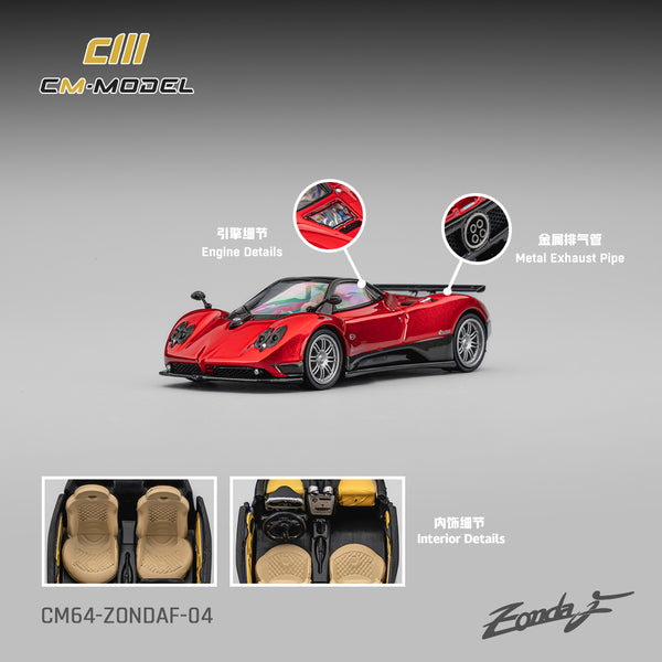 [CM MODEL] 1:64 Pagani Zonda F Rosso Dubai