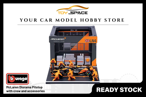 [BBURAGO] 1:43 McLaren Diorama Pitstop Set