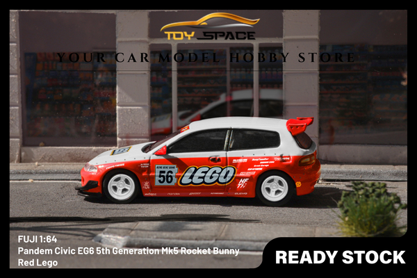 [FUJI] 1/64 Pandem Civic EG6 5th Generation Mk5 Rocket Bunny Red Lego