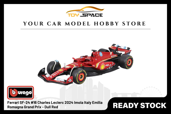 [BBURAGO] 1:43 Ferrari SF-24 #16 Charles Leclerc 2024 Imola Italy Emilia Romagna Grand Prix - Dull Red