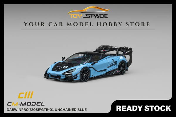 [CM MODEL] 1:64 DarwinPRO 720Se²GTR-01 Unchained Blue - Toy Space Diecast Online Store Singapore