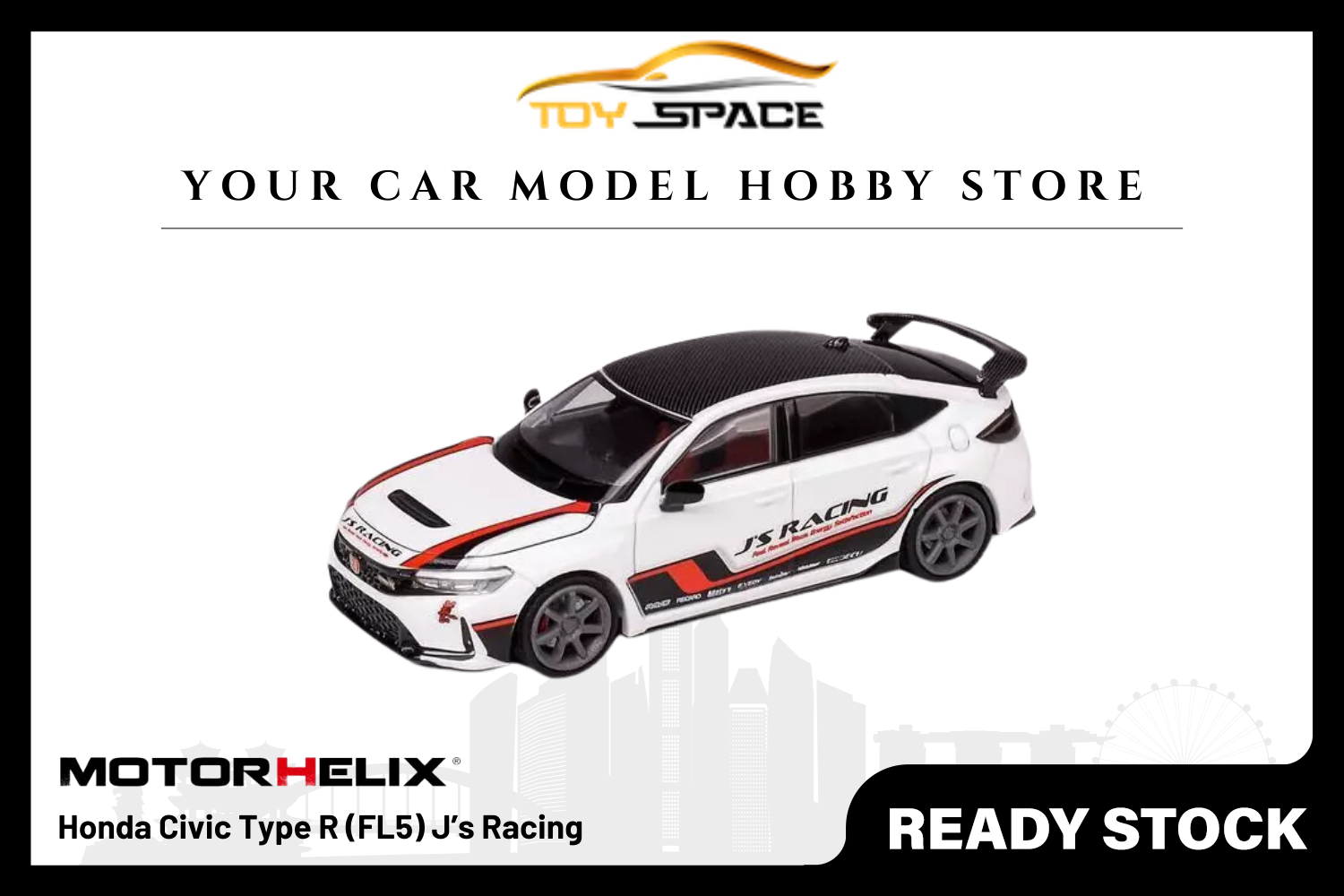 [MOTORHELIX] 1/64 Honda Civic Type R (FL5) J’s Racing