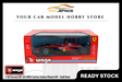 [BBURAGO] 1:18 Ferrari SF-24 #55 Carlos Sainz Miami GP - Dull Red - Toy Space Diecast Online Store Singapore