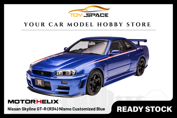 [MOTORHELIX] 1:18 Nissan Skyline GT-R (R34) Nismo Customized Blue