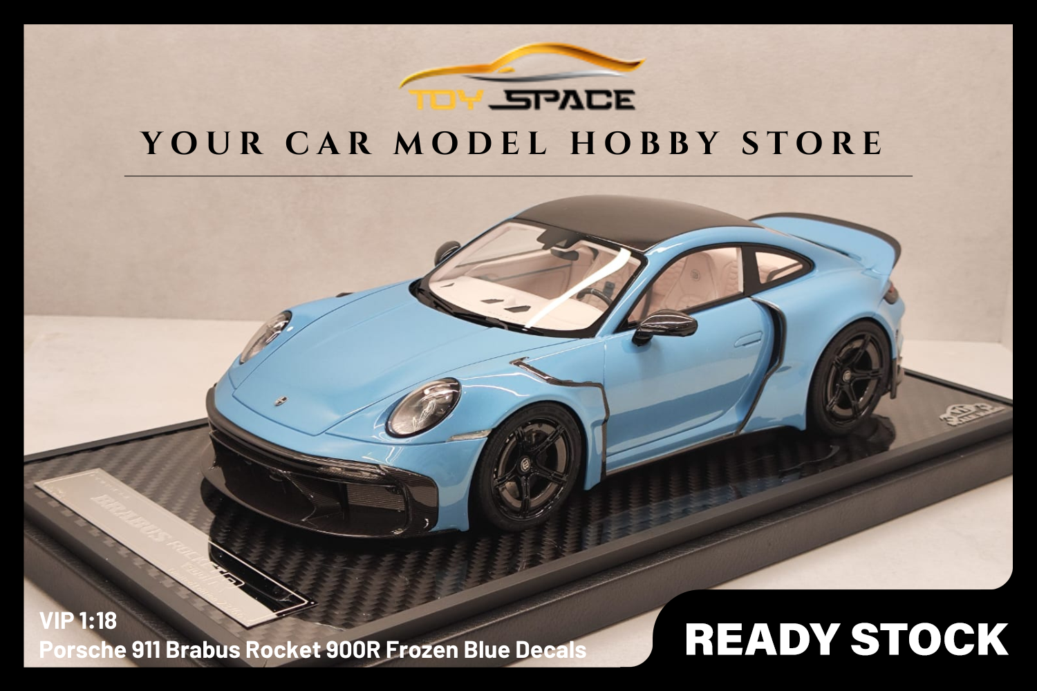 [VIP] 1:18 Porsche 911 Brabus Rocket 900R Frozen Blue Decals [Limited 66 pcs]