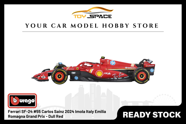 [BBURAGO] 1:43 Ferrari SF-24 #55 Carlos Sainz 2024 Imola Italy Emilia Romagna Grand Prix - Dull Red