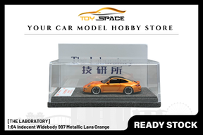 [THE LABORATORY] 1:64 Indecent Widebody 997 Metallic Lava Orange - Toy Space Diecast Online Store Singapore