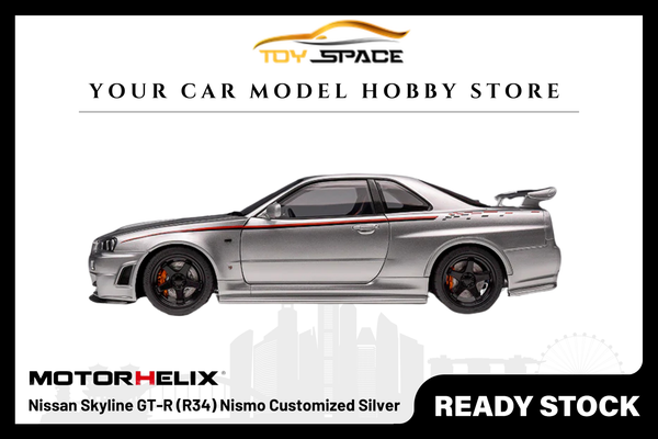 [MOTORHELIX] 1:18 Nissan Skyline GT-R (R34) Nismo Customized Silver