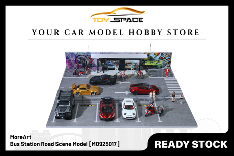 [MOREART] 1:64 Bus Station Road Scene Model - Toy Space Diecast Online Store Singapore