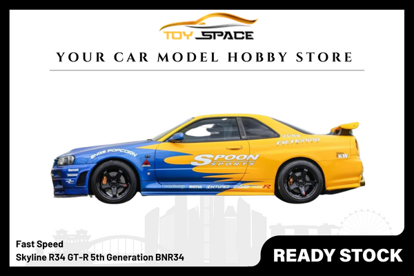 [FAST SPEED] 1:64 Skyline R34 GT-R 5th Generation BNR34 Spoon Livery