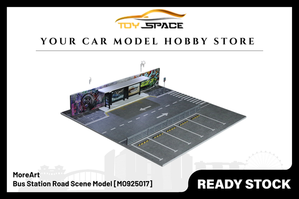 [MOREART] 1:64 Bus Station Road Scene Model