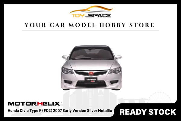 [MOTORHELIX] 1:18 Honda Civic Type R (FD2) 2007 Early Version Silver Metallic