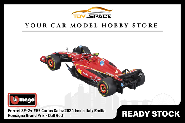 [BBURAGO] 1:43 Ferrari SF-24 #55 Carlos Sainz 2024 Imola Italy Emilia Romagna Grand Prix - Dull Red