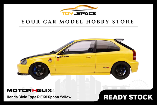 [MOTORHELIX] 1:18 Honda Civic Type R EK9 Spoon Yellow