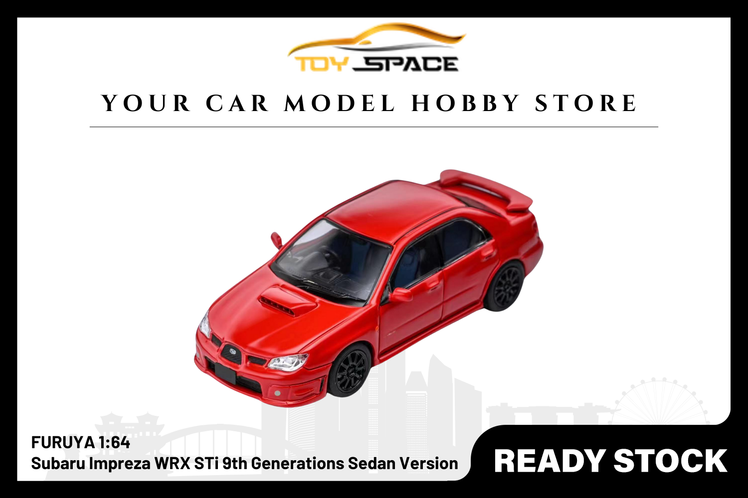 [FURUYA] 1:64 Subaru Impreza WRX STi 9th Generations Sedan Version Red