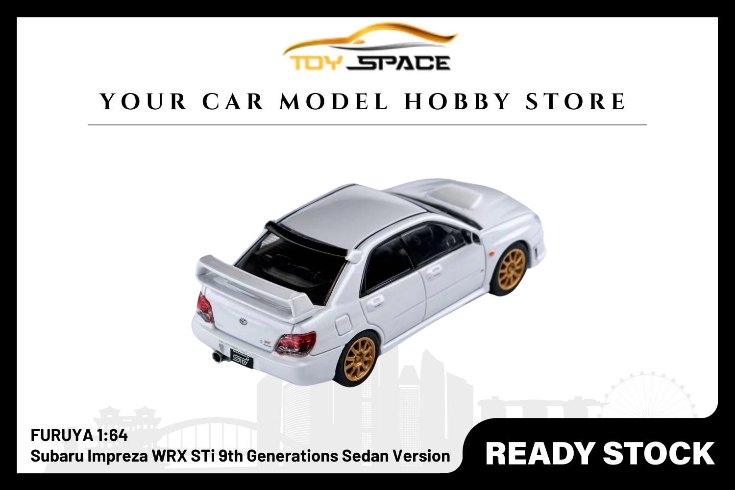 [FURUYA] 1:64 Subaru Impreza WRX STi 9th Generations Sedan Version White