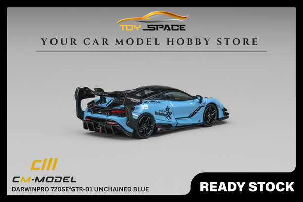 [CM MODEL] 1:64 DarwinPRO 720Se²GTR-01 Unchained Blue - Toy Space Diecast Online Store Singapore