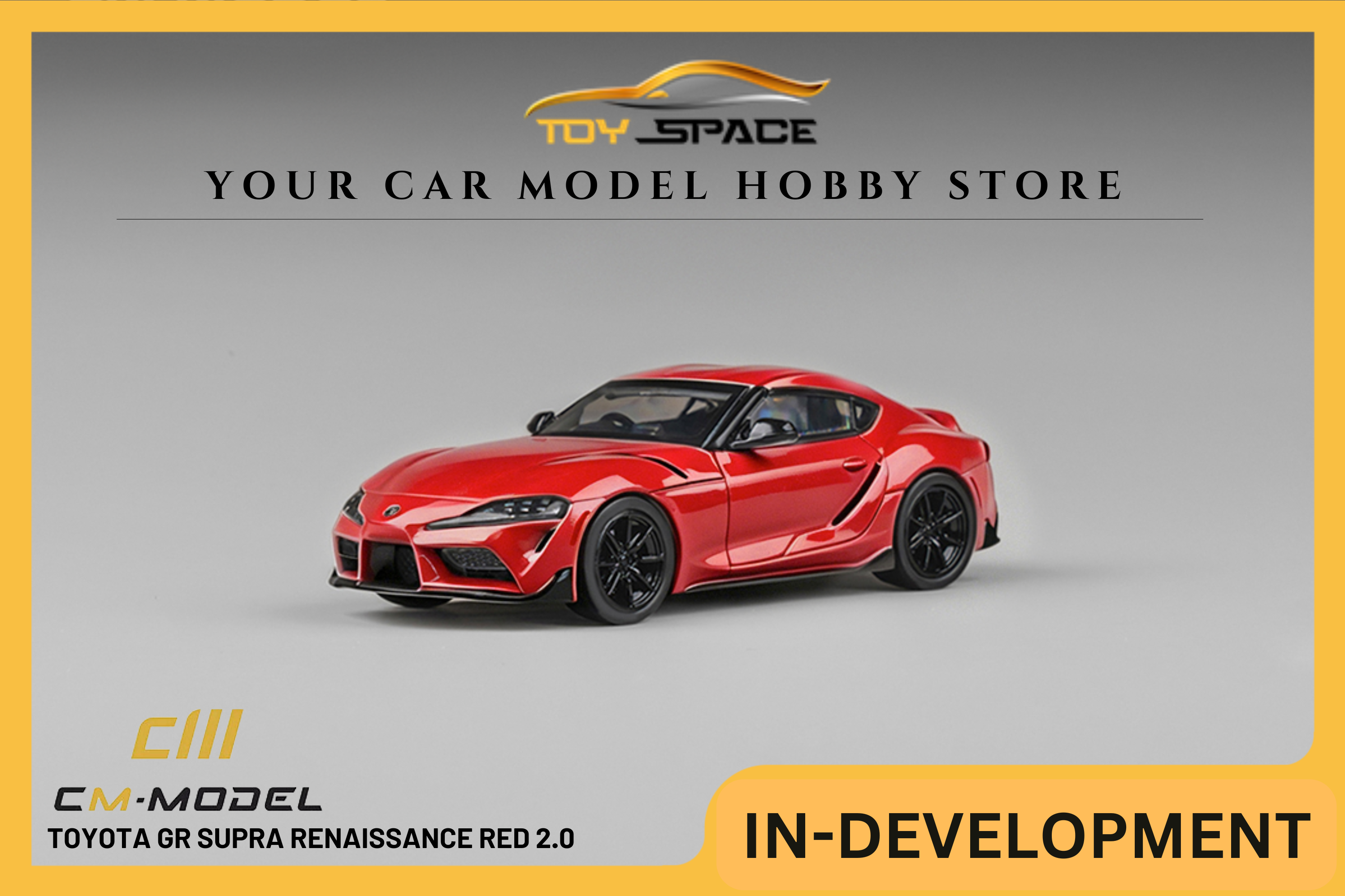 [CM MODEL] 1:64 Toyota GR Supra Renaissance Red 2.0 - Toy Space Diecast Online Store Singapore